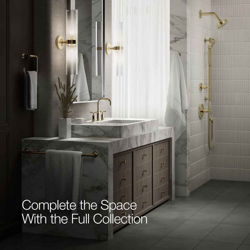 Kohler Purist Widespread Bathroom Faucet with Pop-Up Drain